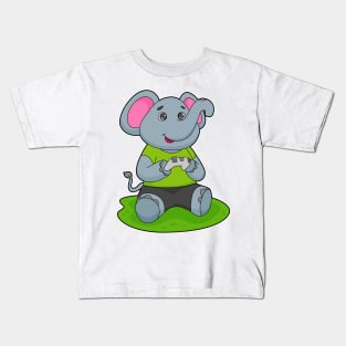 Elephant as Gamer Kids T-Shirt